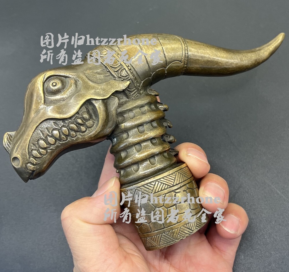 Solid Brass Crocodile Statue Walking Stick Cane Handle Top Topper Collection