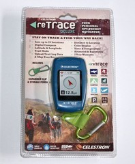 New Sealed Celestron Retrace Deluxe Handheld GPS Navigator Clip On