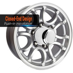 4Pcs 3.19 inch Trailer Wheel Center Caps Truck Trailer RV SUV Wheels Rims, Ca…