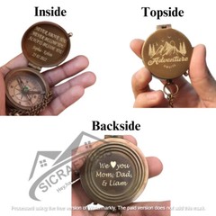 Personalized Brass Compass – To My Son Brass Compass – Hiking Brass Compass Gift