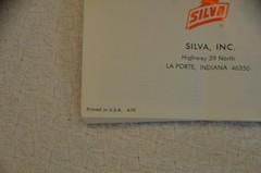 Silva Ranger Model Compass Instruction Manual 1970