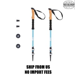 Ozark Trail Lightweight Carbon Fiber Adjustable Quick Lock Trekking Poles with C