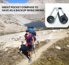 2 Pack Carabiner Clip On Compass Hiking – Compact Compass Keychain Backpacks …