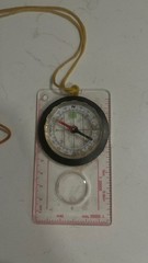 Vintage Baseplate Compass Hiking / Mapping With Lanyard