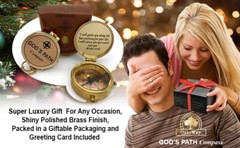 God’s Path Compass – Religious Gifts for Men Baptism Gift for Teenage Boys Ch…