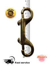 4″ solid brass double ended snap hook Marine Grade thumb release spring clip