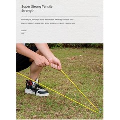 4mm by 4m Windproof Camping Rope with Aluminum Buckle Adjustable Length
