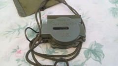 1977 U.S. Cammenga Phosphorescent Military Compass Model 27 With Pouch