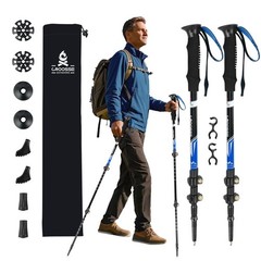 Lightweight Collapsible Trekking Poles for Hiking – 2 Pack Adjustable Hiking …