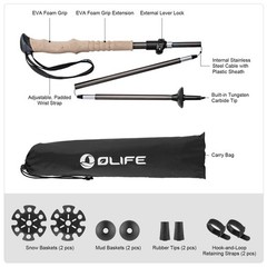 Mixtend F3T2 Trekking Poles, Foldable and Lightweight Walking Stick for Men a…