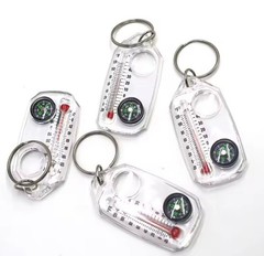 3-1 Portable Compass Keychain Watch Pocket Outdoor Camping Hiking Thermometer
