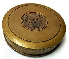 Antique Brown Brass 2-Inch Maritime Compass | Vintage Nautical Gift Decor