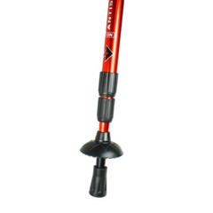 Pair Anti-shock Walking Hiking Stick 3 Sec Adjustable Retractable Trek Pole Red