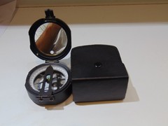 100% Working Brass Brunton Pocket Transit Compass with Leather Case, Brunton
