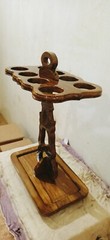 Handmade Antique Designer Wooden Storage Rack for Walking Canes Sticks Golf Club