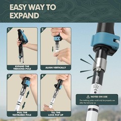Walking Sticks Collapsible Hiking Poles,Lightweight Trekking Poles Made of Ca…