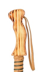 3-Pc Detachable Hardwood Walking Stick Pine Handle with Compass (Nature Color, 5
