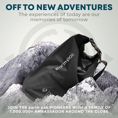 Black Waterproof Dry Bag with Zippered Pocket – 30L – Waterproof Bag