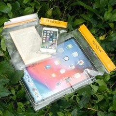 Clear Waterproof Bags 5 Pack Set, Watertight Pouch Holder for Document Yellow