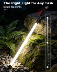 Aerospace Aluminum LED Hiking Pole – 40″ for Night Hiking, 2 Pack