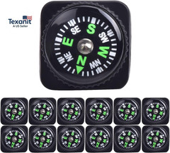 15Pcs Slip-On Wrist Compass Hard Shell Liquid Filled Mini Small Button Compass P