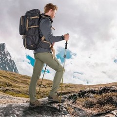 Ozark Trail Aluminum Folding Trekking Poles Cork Grip Quick Lock 2 Pack