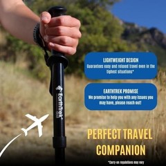 Folding Trekking Poles Adjustable 45-50 Inches Lightweight Aluminum Hiking