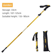 5 Section Outdoor Fold Trekking Pole Camping Portable Walking Hiking Stick for N