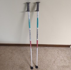 Exerstrider 44″ Fitness Walking Poles Pair Reflex Strapless Grips Made in USA