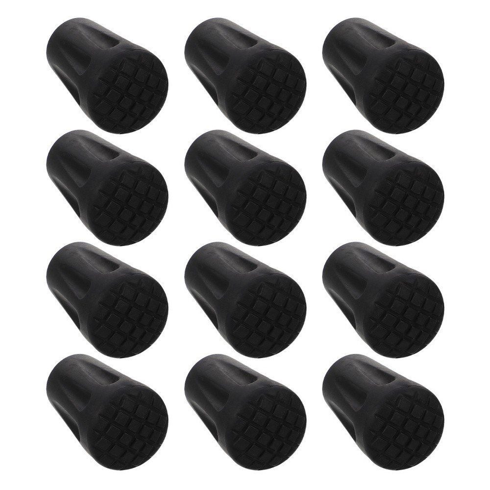 20 Pcs Anti-slip Pad for Hiking Sticks Replacement Rubber Pole Ends Tip