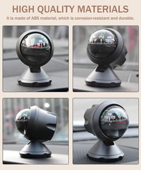 2pcs Car Compass Automotive Compass Ball Adjustable Dashboard Mounted for Hiking