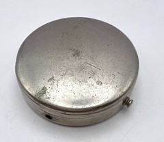 Vintage German Pocket Compass Lidded 1.75″ Black Dial Thalson Style Working