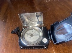 ORIGINAL STEIGUNG WILKIE PRISMATIC SIGHTING COMPASS BOX W/ CASE Non Working