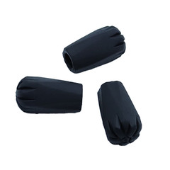 10 Pack Hiking Pole Tip Protectors Round Black PVC for Trekking Pole Tips