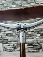 Vintage Gamebird Shooting Walking Stick Leather Seat – Made in England