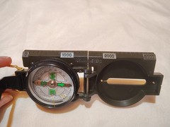 Survival/Tactical Compass Green Plastic Camping Hiking