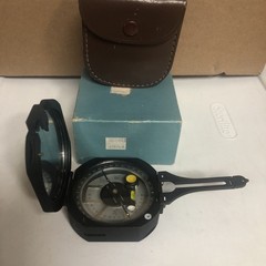 Vintage Sokkisha Tokyo Transit Compass in Leather Case