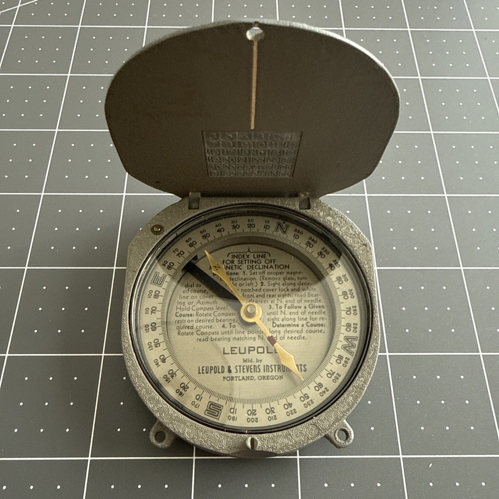 Vintage Leupold & Stevens Cruiser Compass Portland Oregon Engineers Tool