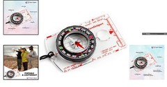 Portable Scout Compass with Magnifier & 1:24000 Map Scale for Outdoor Adventures