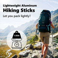 2X Trekking Poles Nordic Walking Sticks Adjustable Anti-shock Hiking Alpenstock