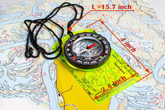 Turnonsport Orienteering Compass – Advanced Scout Compass for Hiking, Camping, a