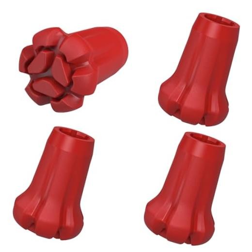Hiking Pole Tips, 4Pcs, Rubber, Wear & Tear Resistant, for Trekking Poles,