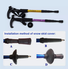 Adjustable Anti-shock Poles Nordic Alpenstock Trekking Walking Hiking Sticks New
