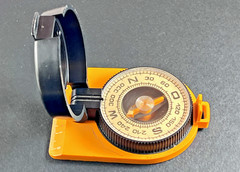 Vintage Soviet AZIMUT Compass USSR 1980s Military Navigation Tool Quality Mark