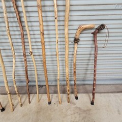 MANY NEW WALKING STICKS HIKING CAMPING STICKS CEDAR PINE EACH ONE CUSTOM MADE