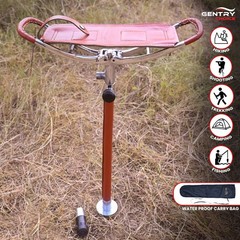 Outdoor Shooting Stick Spectator Adjustable Leather Walking Stick Fishing Stool