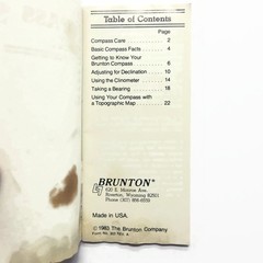 1983 Brunton Compass Book Instruction Manual Model 8040 Vintage Navigation Guide