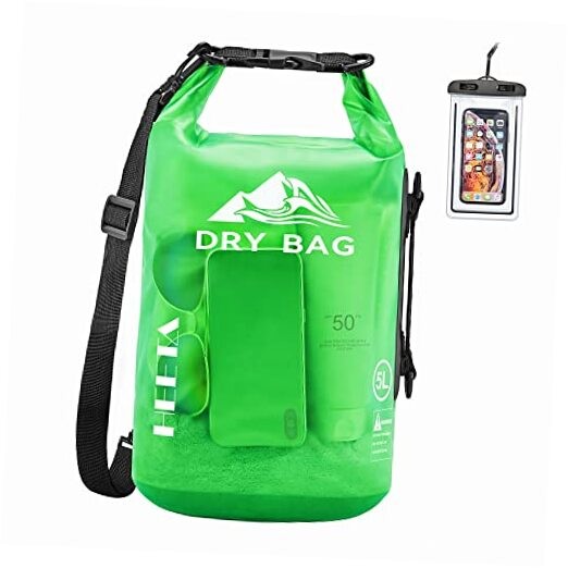 Dry Bag Waterproof for Women Men, 5L/10L/20L/30L/Roll Top 40L Green