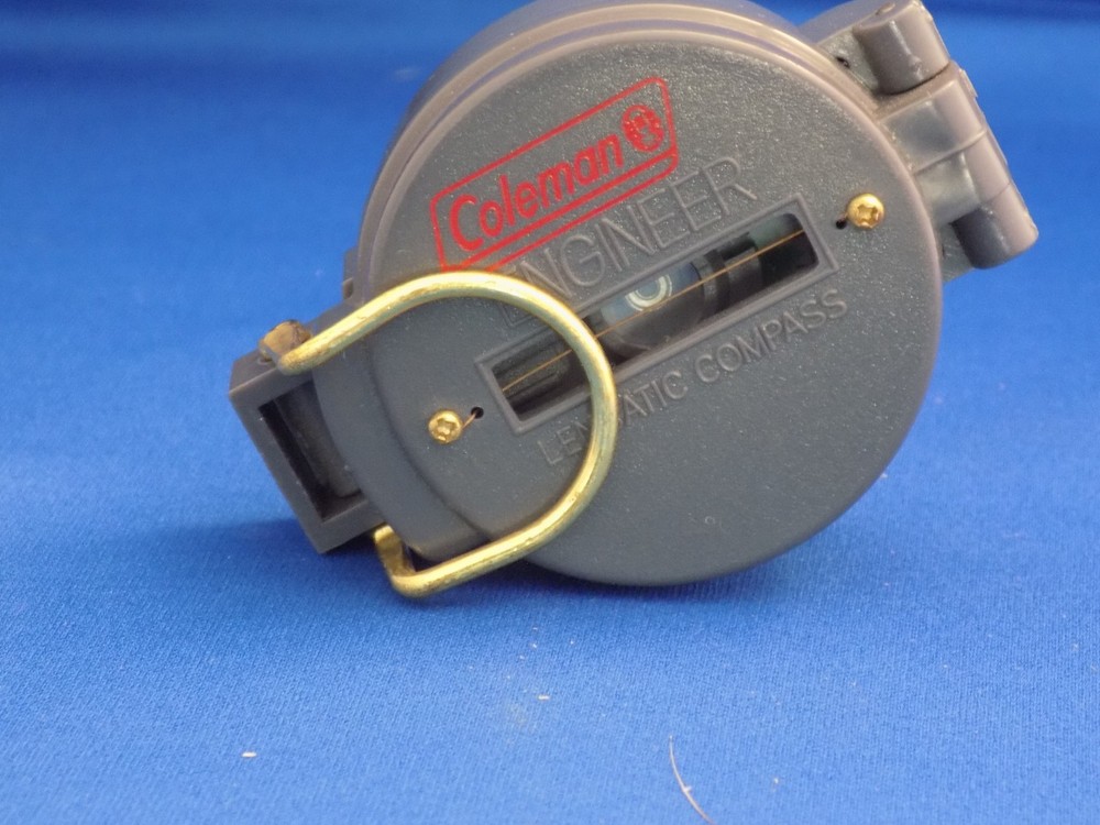 Coleman Engineer Lensatic Compass Military Style Camping Hiking Navigation Vtg