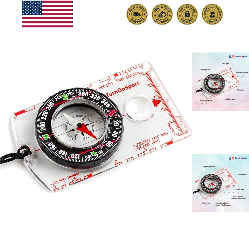 Orienteering Compass – Advanced Scout Compass for Hiking, Camping, and Backpa…
